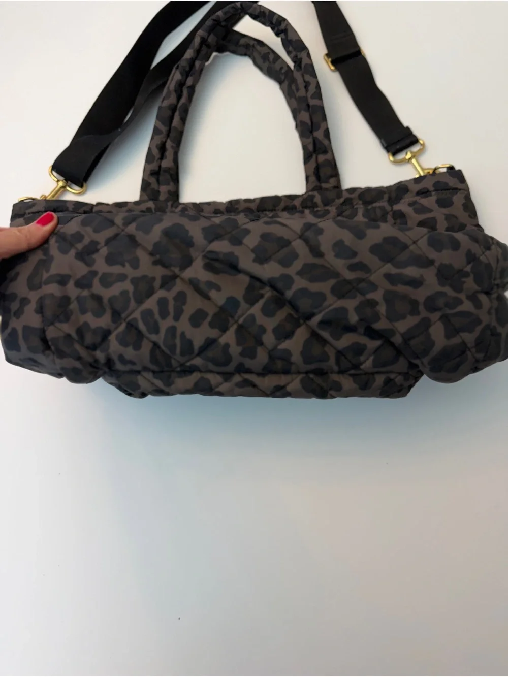 Marc Jacobs Leopard Print Quilted Diaper Bag